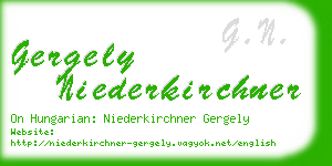 gergely niederkirchner business card